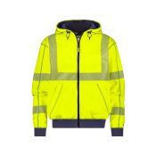 Dassy Hogezichtbaarheidshoodie Evans PESCO84 Fluogeel/Marineblauw