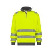 Dassy Hogezichtbaarheidssweater Denver PESCO84 Fluogeel/Cementgrijs