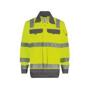 Dassy Hogezichtbaarheidsvest Dusseldorf PESCO70 Fluogeel/Cementgrijs