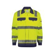 Dassy Hogezichtbaarheidsvest Dusseldorf PESCO70 Fluogeel/Marineblauw