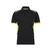 Dassy Polo Veracruz COPES83 Zwart/Fluogeel