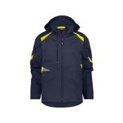 Dassy Softshelljas Kalama PES21 Nachtblauw/Fluogeel
