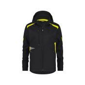 Dassy Softshelljas Kalama Women PES21 Zwart/Fluogeel