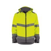 Dassy Softshelljas Malaga PES74 Fluogeel/Cementgrijs
