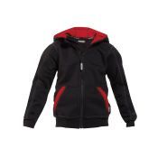 Dassy Sweater met lange rits en kap Watson Kids COPES80 Zwart/Rood