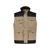Dassy Tweekleurige bodywarmer Hulst PESCO61 Beige/Zwart