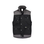 Dassy Tweekleurige bodywarmer Hulst PESCO61 Zwart/Cementgrijs