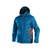 Dassy Wind- en waterdichte werkjas Hyper PES80 Azuurblauw/Antracietgrijs