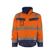 Dassy Winterjas Lima PES70 Fluo-oranje/Marineblauw