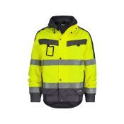 Dassy Winterjas Lima PES70 Fluogeel/Cementgrijs