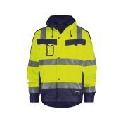 Dassy Winterjas Lima PES70 Fluogeel/Marineblauw