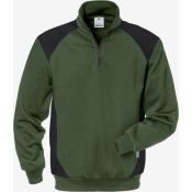 Fristads Sweater Korte Rits 7048 SHV Groen