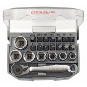 Gedore Dopsleutelset R49005023 1/4” SW 6-13 mm + bits, 23-dlg