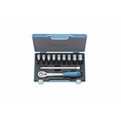 Gedore Dopsleutel-schroevendraaierset IN 19 Q 1/2" 11-dlg 5-17 mm