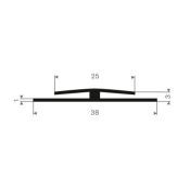 H-PROFIEL 38X3X2MM EPDM