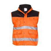 Hydrowear En20471 Bodywarmer Hoorn Fluor Oranje - Zwart