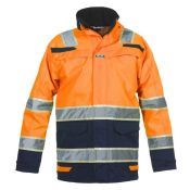 Hydrowear En20471 Parka Italie Fluor Oranje - Marine