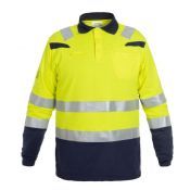 Hydrowear Fr Ast Polo Marbella Fluor Geel - Marine