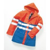 Hydrowear Parka Plains Korenblauw - Fluor oranje