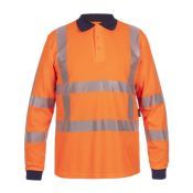 Hydrowear Polo Lange Mouw RWS Trinidad Fluor Oranje