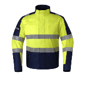 Hydrowear Werkjas Multistretch Marine - Fluor Geel