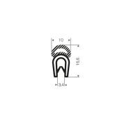 KLEMPROFIEL 1.5-3mm met kraal bovenkant