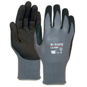 M-Safe Werkhandschoenen M-flex Foam Dots Nitrile Zwart