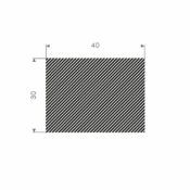 MOSRUBBER RECHTHOEKIG 40X30MM