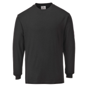 Portwest Vlamvertragend anti-statisch lange mouw T-shirt BLACK mt MEDIUM