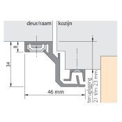 Alprokon Inbraakprofiel Buitendraaiend, Terugligging 21-23 MM 3T23 Alu Line