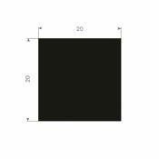 RECHTHOEKIGSNOER VOLRUBBER 20X20MM