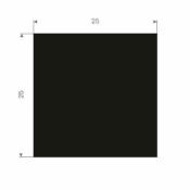 RECHTHOEKIGSNOER VOLRUBBER 25X25MM