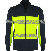 Santino Sweatvest Hugo Real Navy / Fluor Yellow