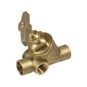 Stopkraan met aftap messing 15MM CAPILLAIR