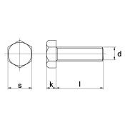 Tapbout Zeskant DIN 933 10.9 Zwart M16X50