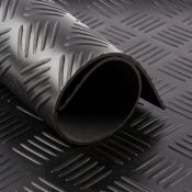 - Rubber Tranenplaat 3mm Zwart