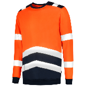 Tricorp High-Vis Sweater Bicolor 303004 Fluor Orange/Ink