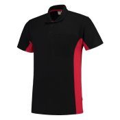 Tricorp Poloshirt Bicolor Borstzak 202002 Black-Red
