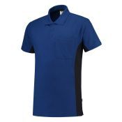 Tricorp Poloshirt Bicolor Borstzak 202002 Royalblue-Navy
