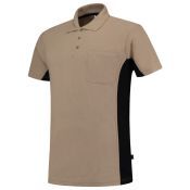 Tricorp Poloshirt Bicolor Borstzak  Khaki/black Mt 4xl KHAKI/BLACK MT 4XL