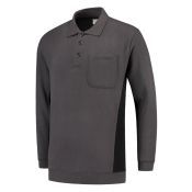 Tricorp Polosweater Bicolor Borstzak 302001 Darkgrey-Black