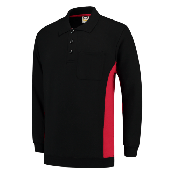 Tricorp Polosweater Met Borstzak 302001 Black/Red