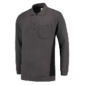 Tricorp Polosweater Met Borstzak 302001 Darkgrey/Black