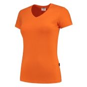 Tricorp T-shirt V Hals Fitted Dames 101008 Orange