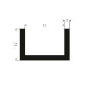 U-PROFIEL EPDM 15X19X12MM