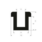 U-PROFIEL EPDM 5X9X11MM