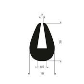 U-PROFIEL AFGEROND EPDM 6,5X18X28MM