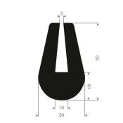 U-PROFIEL AFGEROND EPDM 10X30X50MM