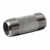 Delftechniek PIJPNIPPEL RVS AISI316 + CORROSIETEST<BR/>A/SA312 - ANSI B1.20.1<BR/>1/4"X100MM NPT SCH80S 1/4"X100MM NPT SCH80S