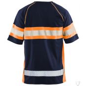 Blaklader High vis T-shirt klasse 1  3337 Marineblauw/Oranje XXL
